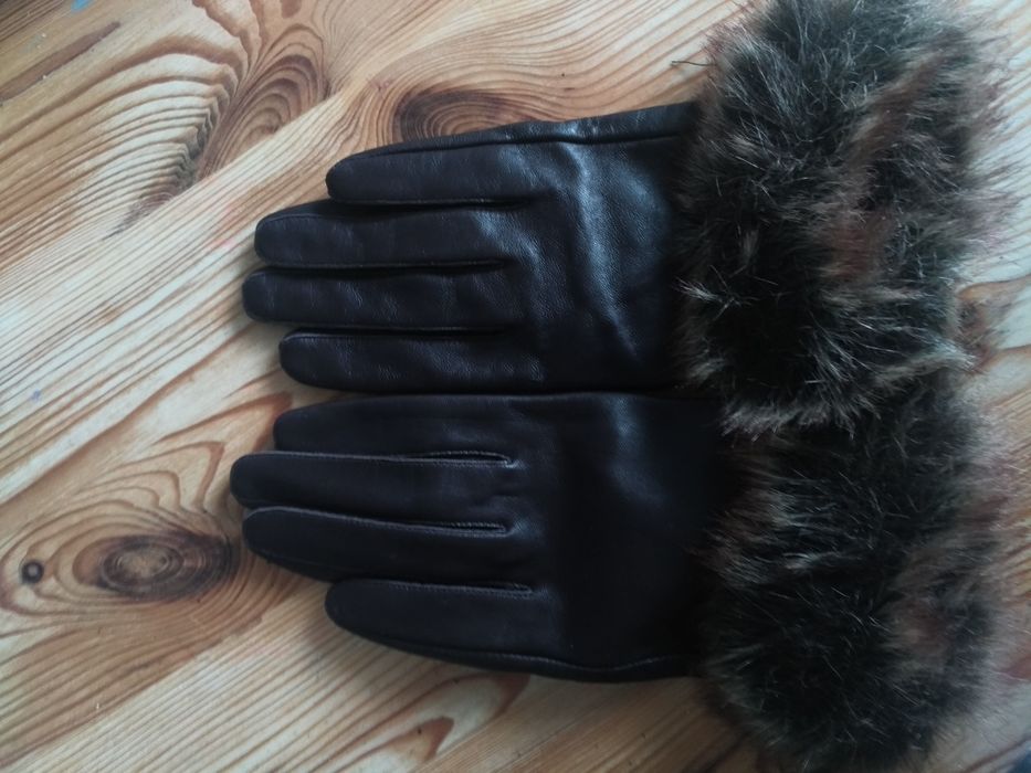 Rękawiczki damskie z futerkiem