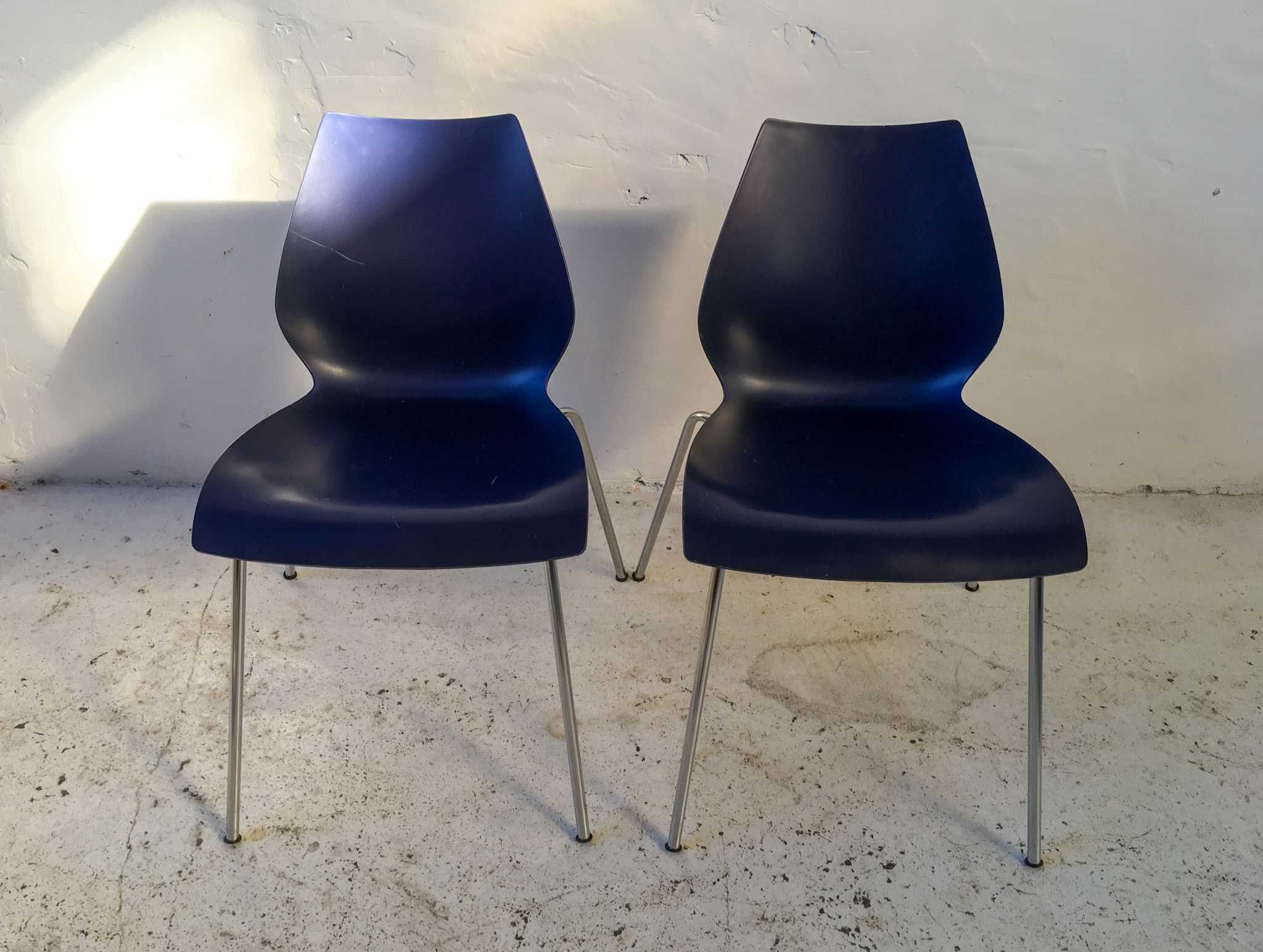 Kartell krzesła Maui proj Vico Magistretti lata 90 vintage design
