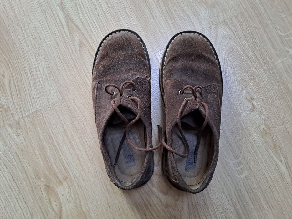 Welurowe trzewiki firmy Otmęt, brązowe, rozmiar 39