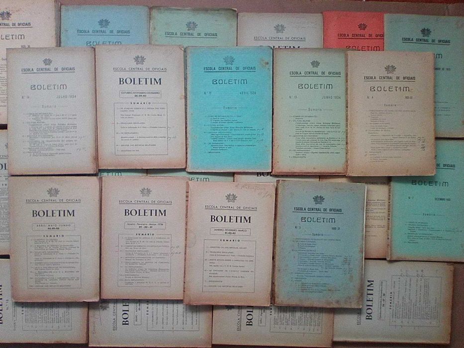 Boletim Escola Central Oficiais - Conjunto 25 volumes