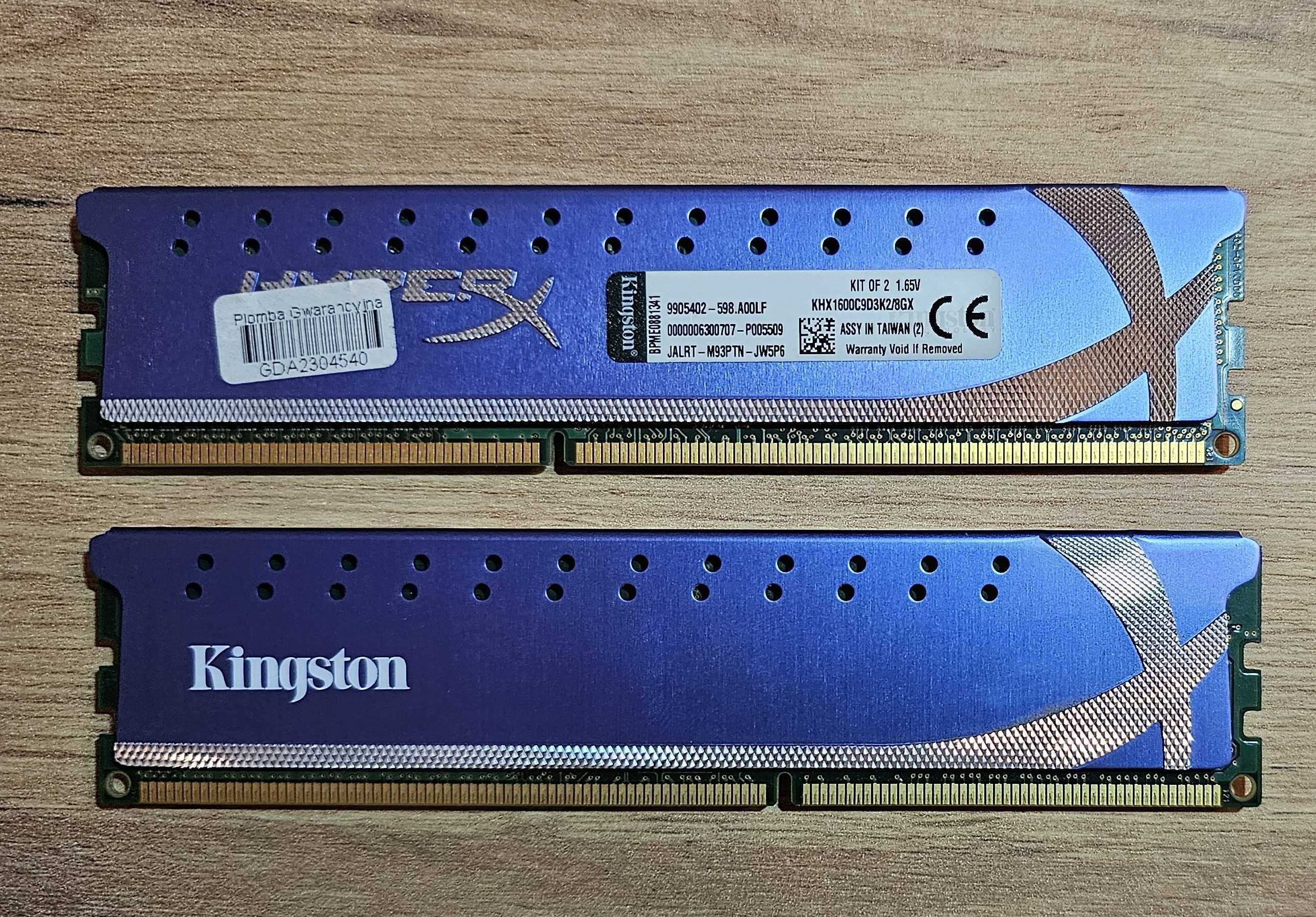 HyperX RAM DDR3 1600Mhz 8Gb (2x4)