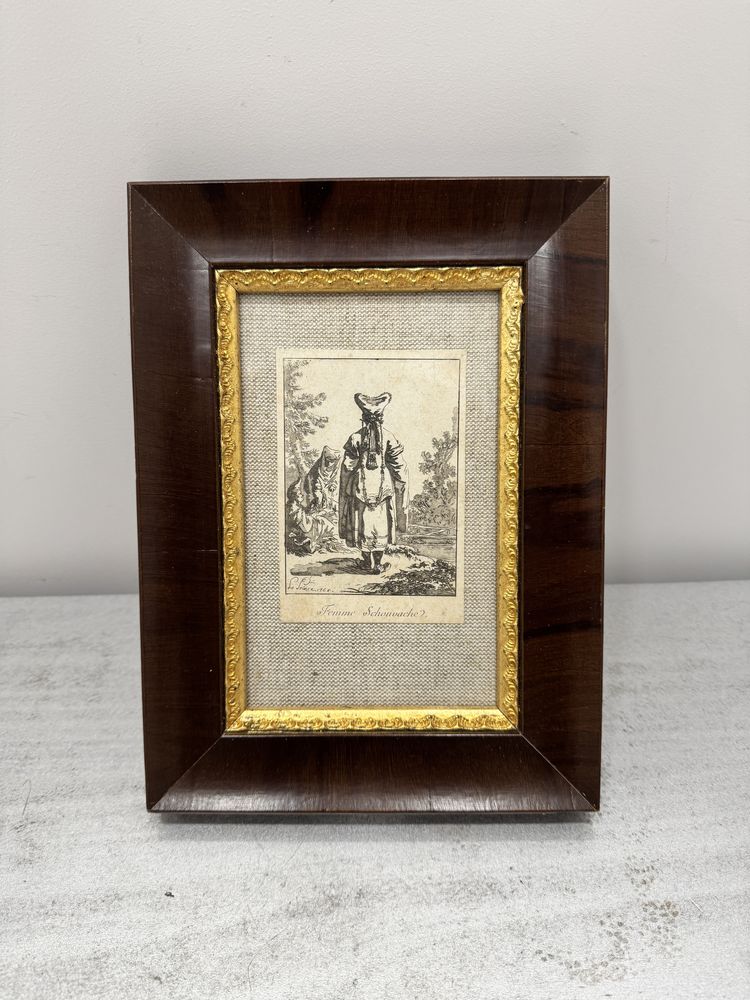 Grafika 1768 Akwatinta Femme Schouvache – Louis Le Prince, oryginał