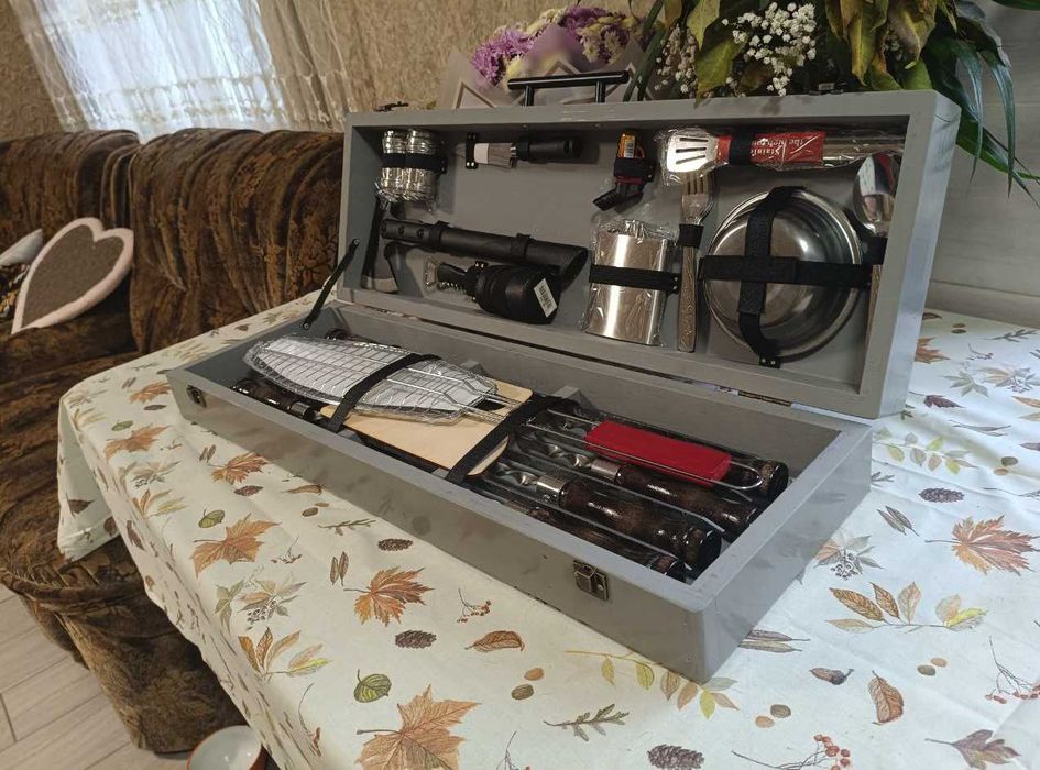 Набір шампурів у деревяному кейсі ЦІНА АКТУАЛЬНА