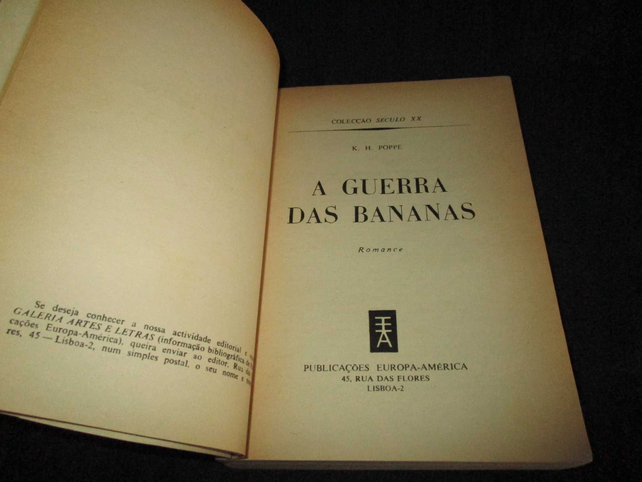 Livro A Guerra das Bananas K. H. Poppe