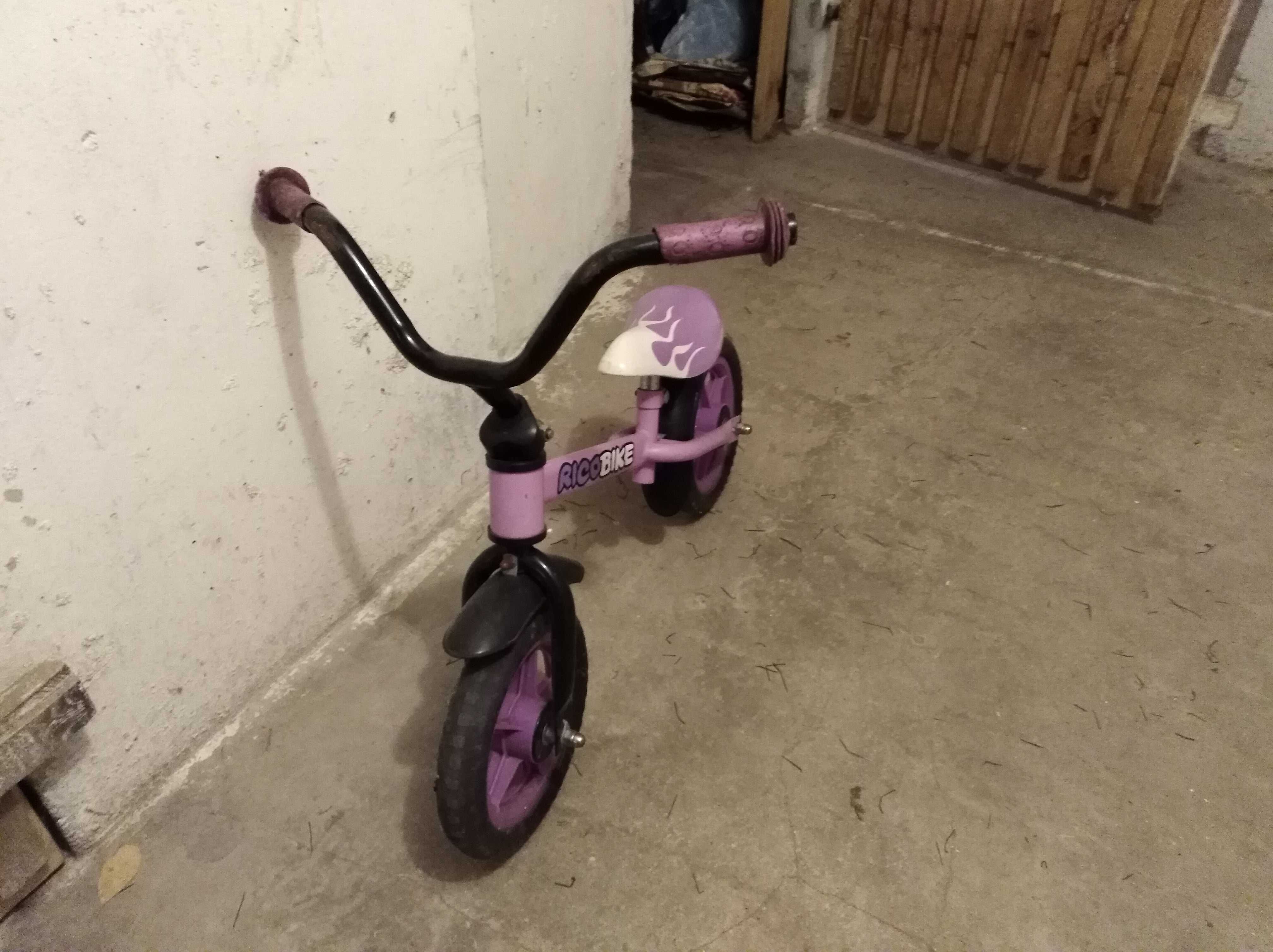 Rower rowerek biegowy Ricobike metalowy różowy