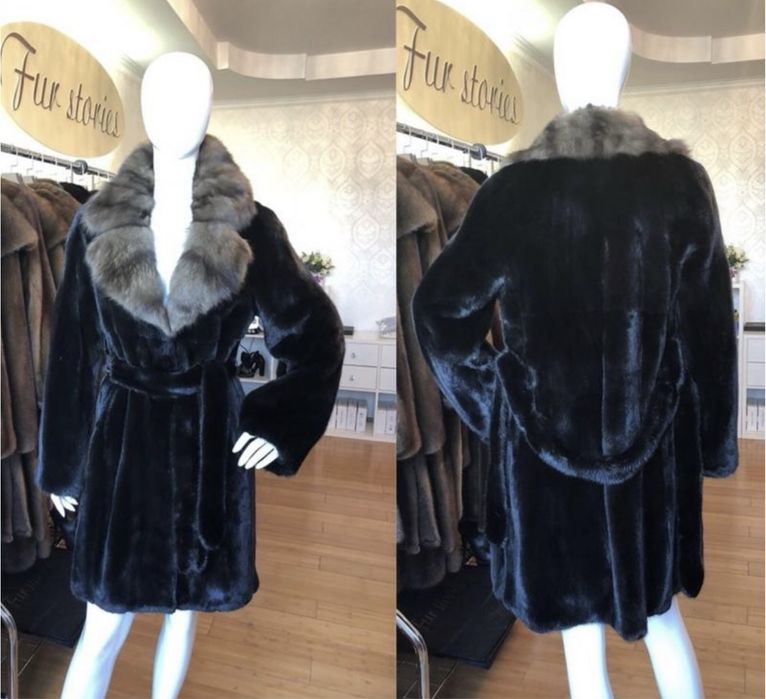 СРОЧНО Шуба халат норка соболь натуральная длинная