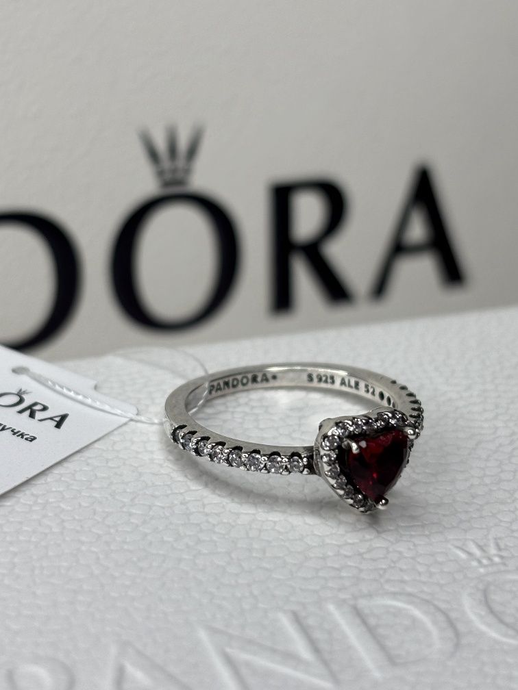 Каблучка Пандора Pandora кольцо сердце серце