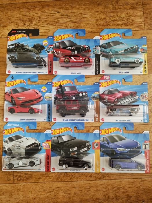 Hot Wheels запак F1 formula 1, delorean, tesla, audi, ferrari, GTR