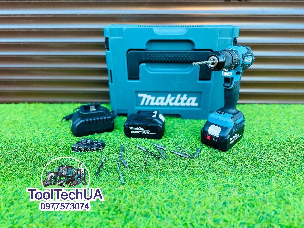 Акумуляторний Шуруповерт Makita DHP453 Безщитковий ударний 36V 8Ah