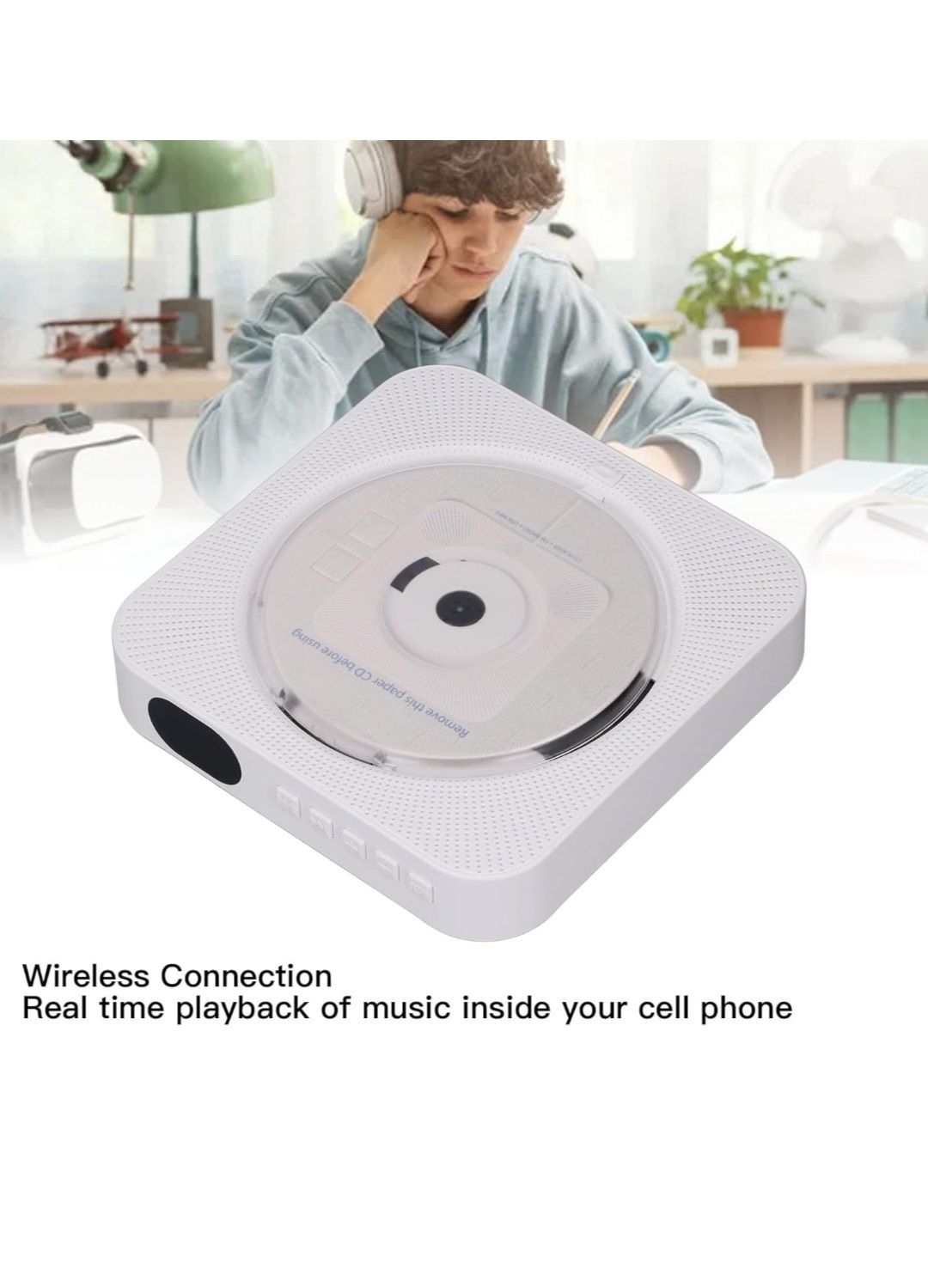 Przenośny Odtwarzacz CD z Bluetooth, Stacjonarny Odtwarzacz CD