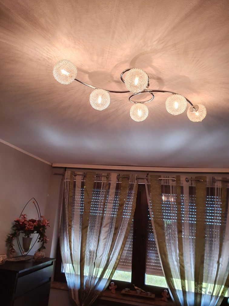 Lampa sufitowa 5 Kuli szklanych