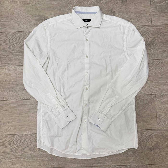Біла Преміальна Рубашка Сорочка Хуго БОСС BOSS Hugo Boss, Розмір 43 XL