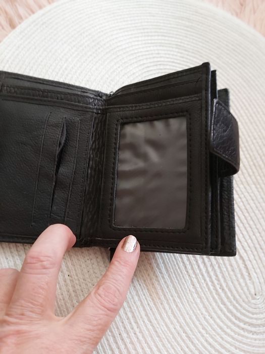 Portfel skórzany czarny