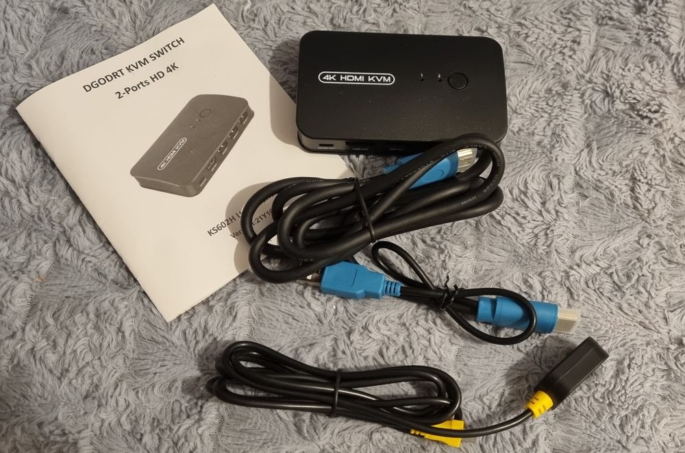 Przełącznik DGODRT HDMI KVM 2 portowy switch USB i 4K 30 Hz KS602