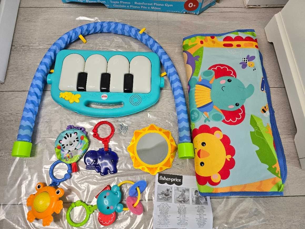 Fisher Price Mata Edukacyjna Gimnastyczna z Pianinkiem HBB73 0+m