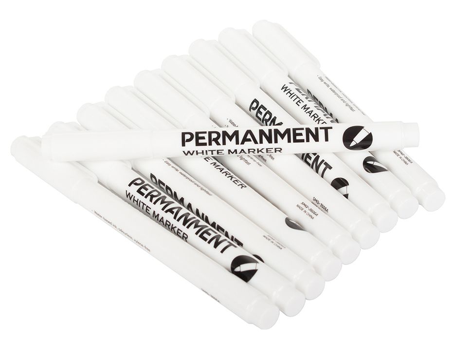 Marker Pisak Permanentny Biały Wodoodporny 1Szt Do Opon Szyb Stali