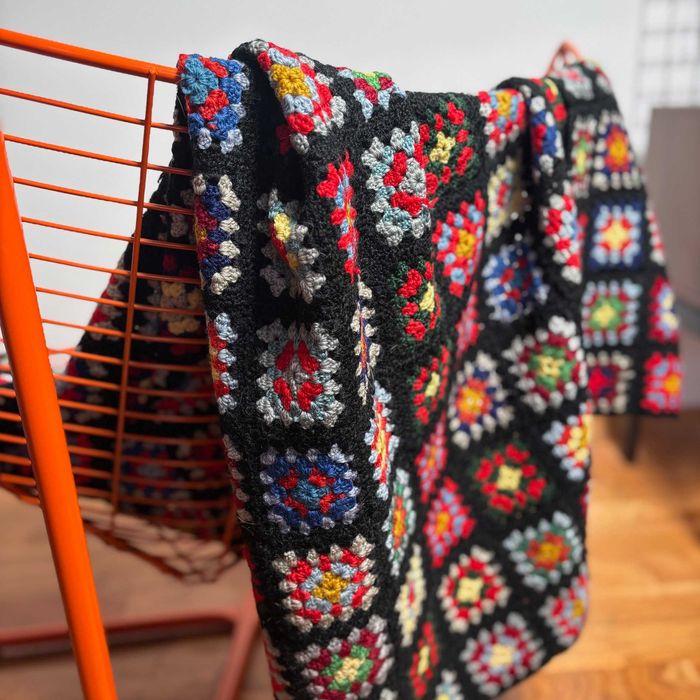 Koc narzuta handmade patchwork Granny squares