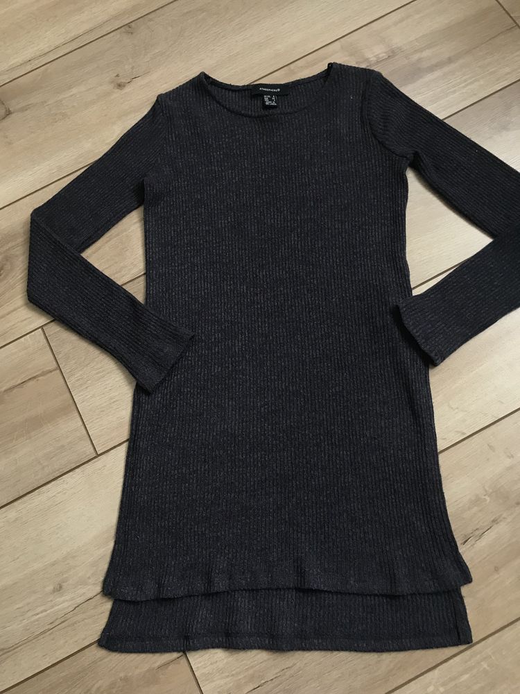 Sweter długi rękaw wycięcia na boku fioletowy atmosphere 34 XS