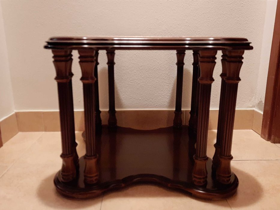 Conjunto de mesas de centro e canto para sala de estar