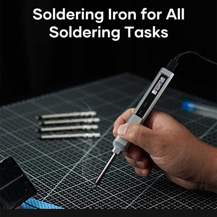 Смарт паяльник HL-1 TypeC DC 96W 24V 4А OLED дисплей металевий корпус