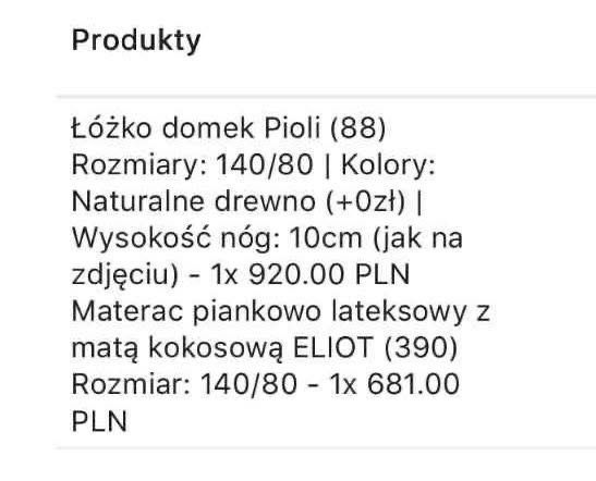 Łóżko dziecięce 140x80