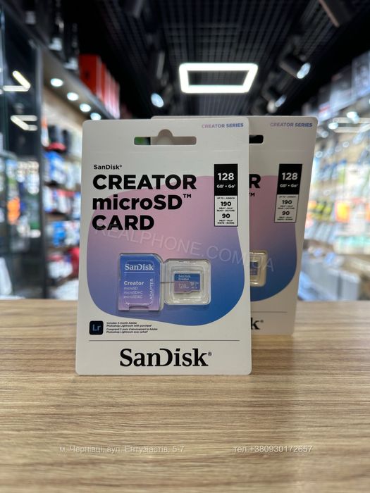 Карта пам'яті SanDisk Creator microSD 128 ГБ (SDSQXAA-128G-GN6MS)