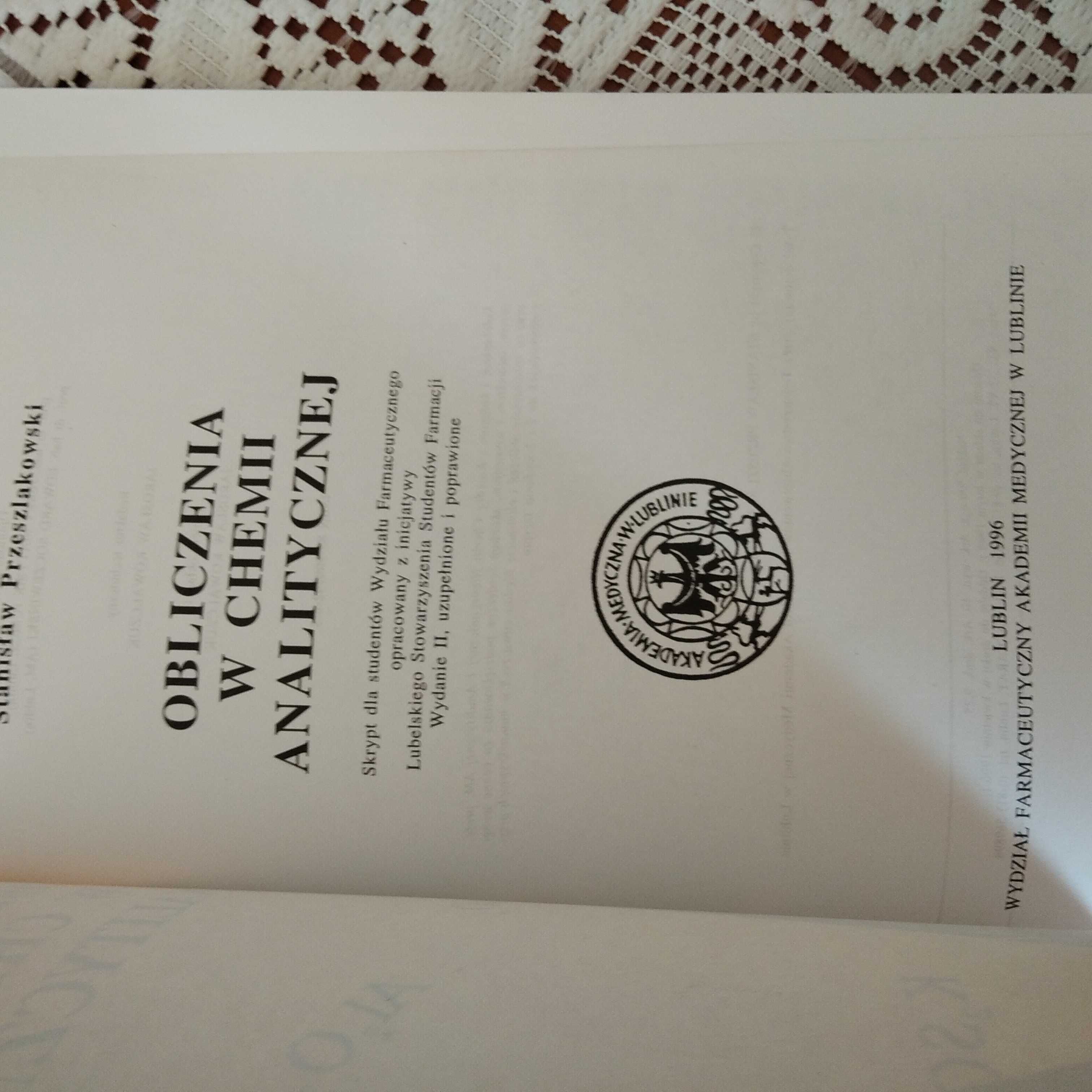 Obliczenia w chemii analitycznej S. Przeszlakowski