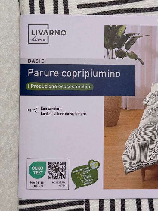 Італійський новий полуторний комплект постільної білизни Livarno Home