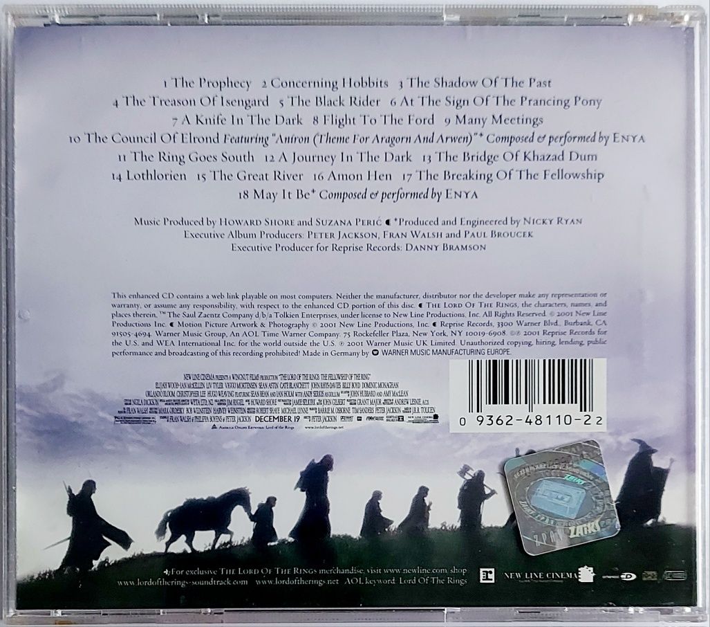Soundtrack The Lord Of The Rings 2001r