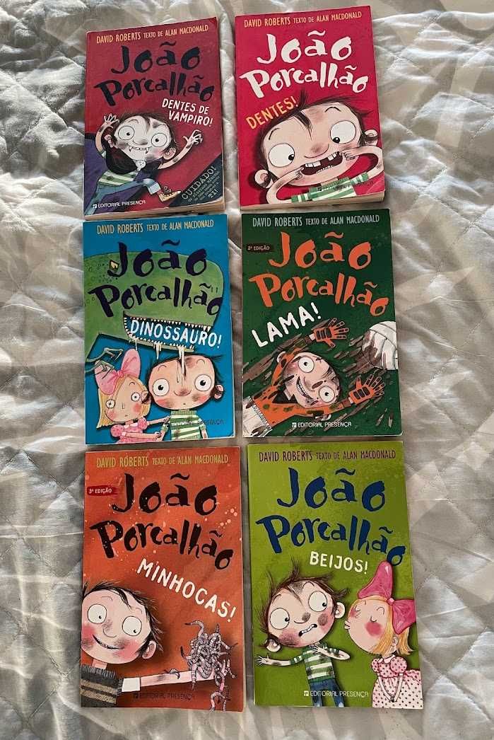Livros da coleção João Porcalhão.