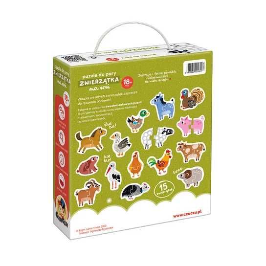 Puzzle do pary. CzuCzu. Zwierzątka na wsi