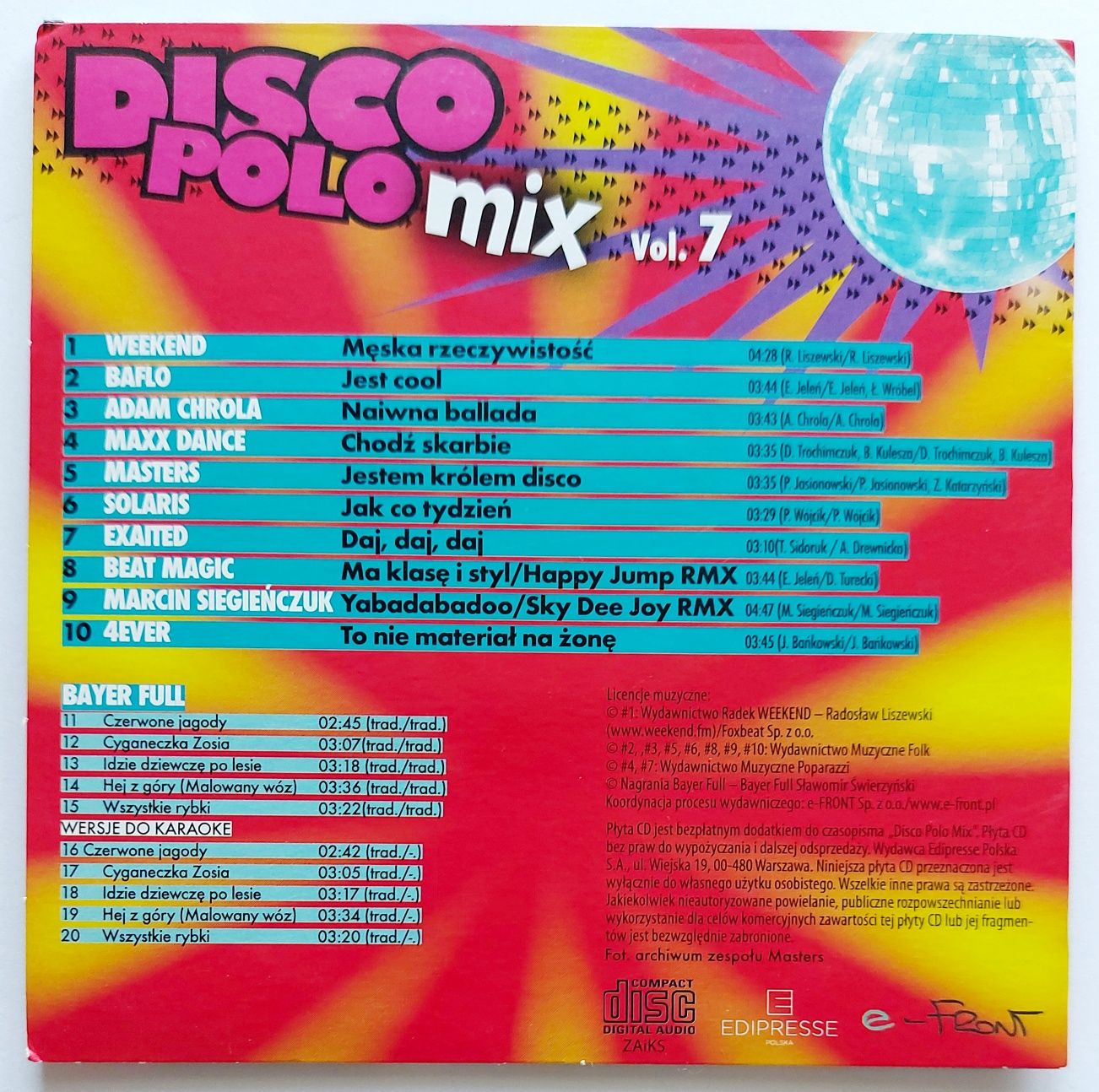 Disco Polo Mix vol. 7 Masters Weekend 4Ever Maxx Dance