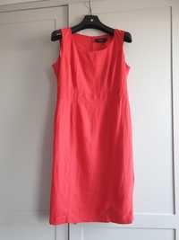 Czerwona sukienka lniana Chloe White by Autonomy 40