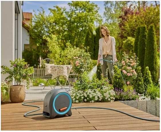 Gardena 25m zwijacz z wężem na wodę bęben Dual M/L