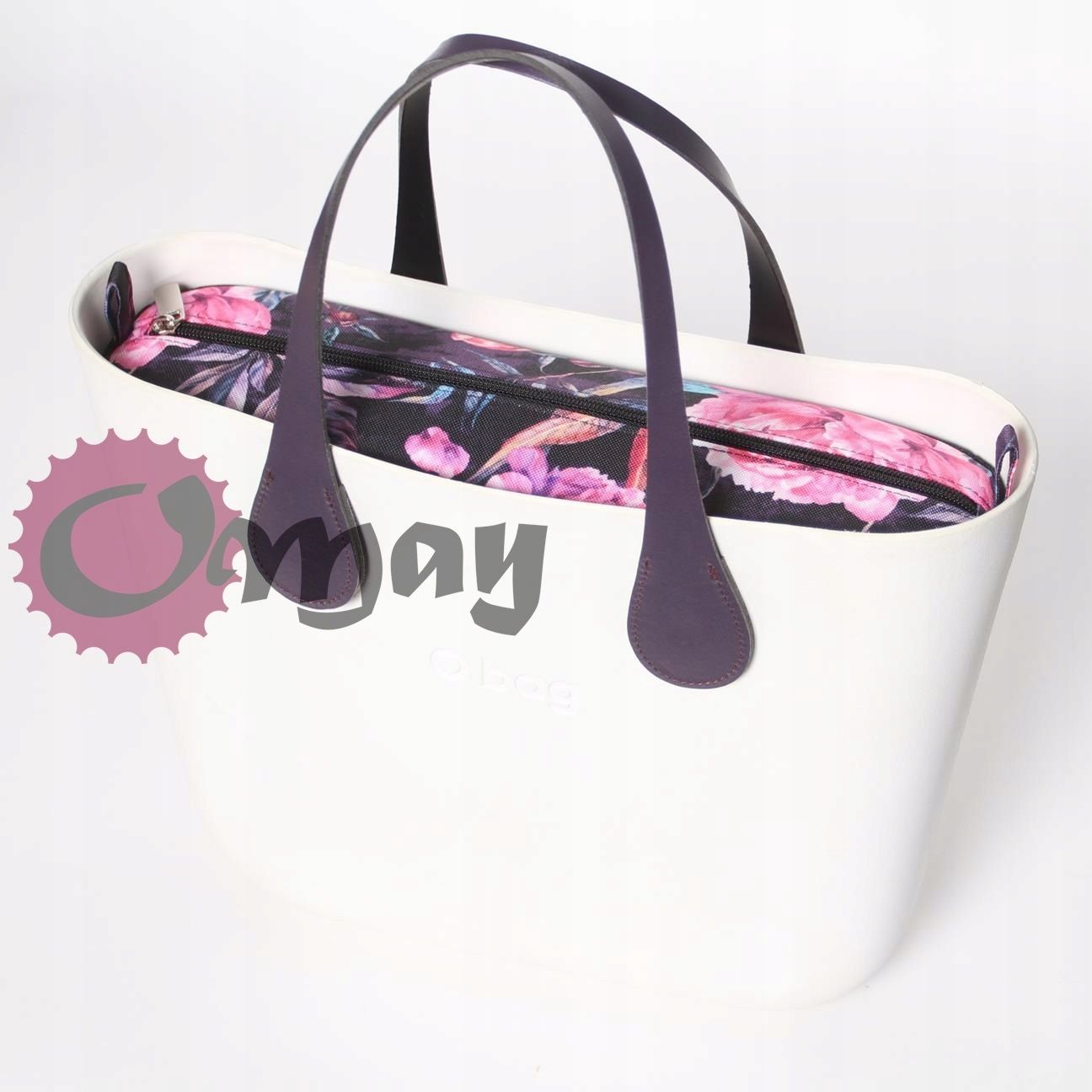 organizer OBAG MINI piwonie cudne czarny wkład OMAY