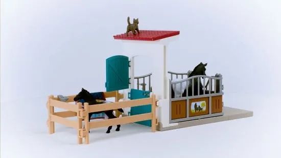 Стойло с кобылой и жеребенком Schleich Шляйх 42611