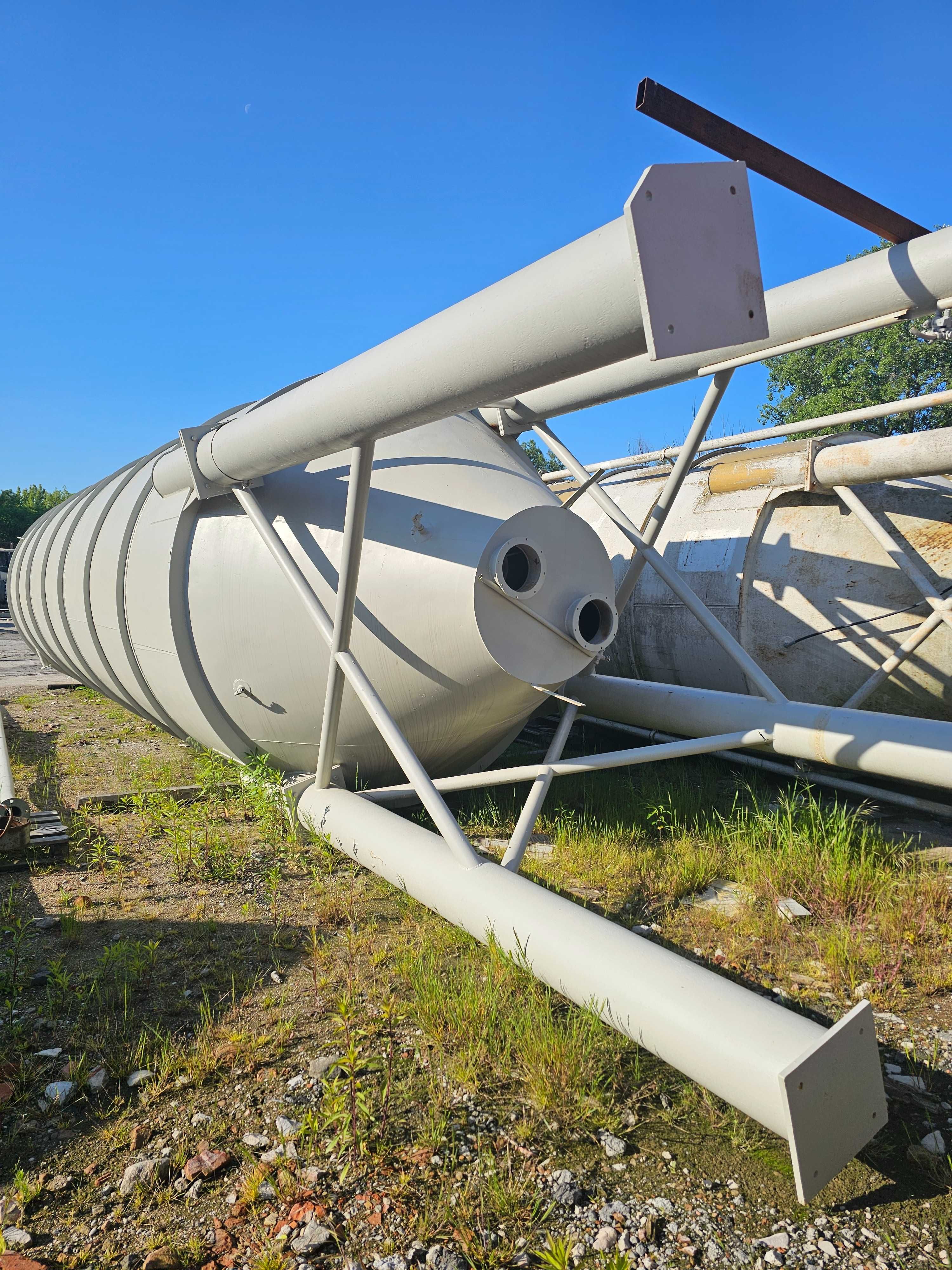 Silos cementu 100T, popiół , wapno, materiały sypkie, osprzęt