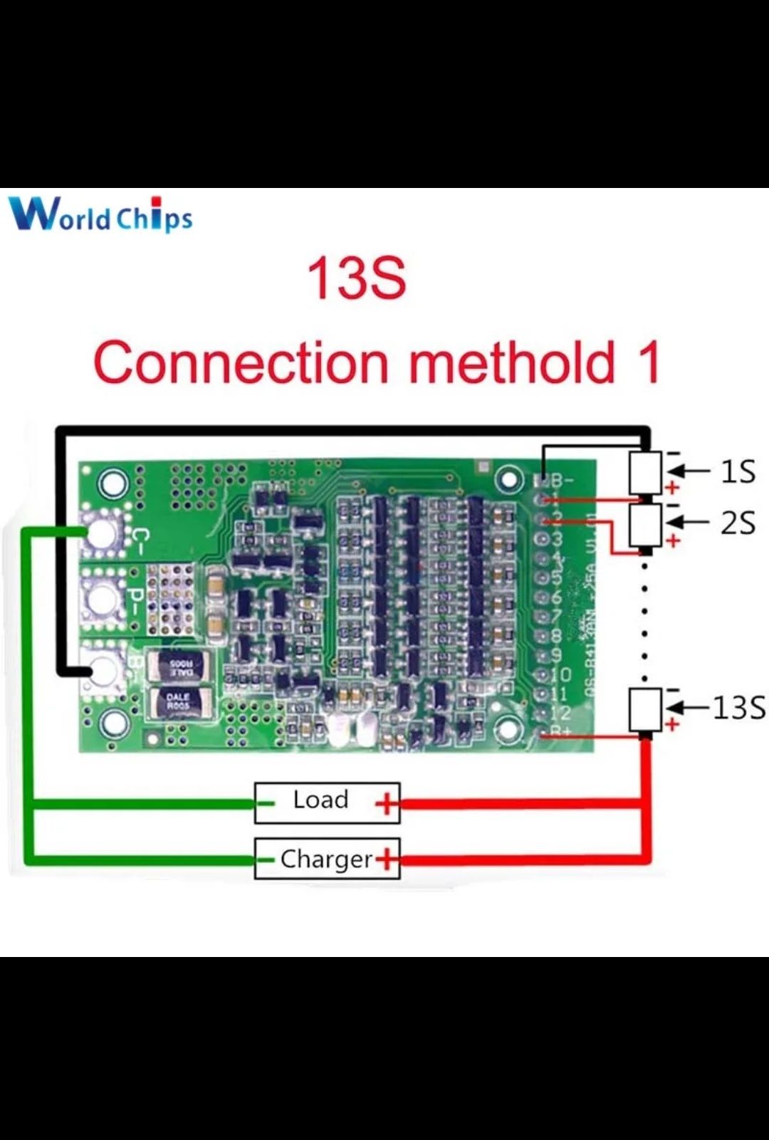 BMS 7S 10S 13S 25А плата универсальная