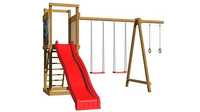 Детская  деревянная площадка   SportBaby-4 довжина 3.8 метрів