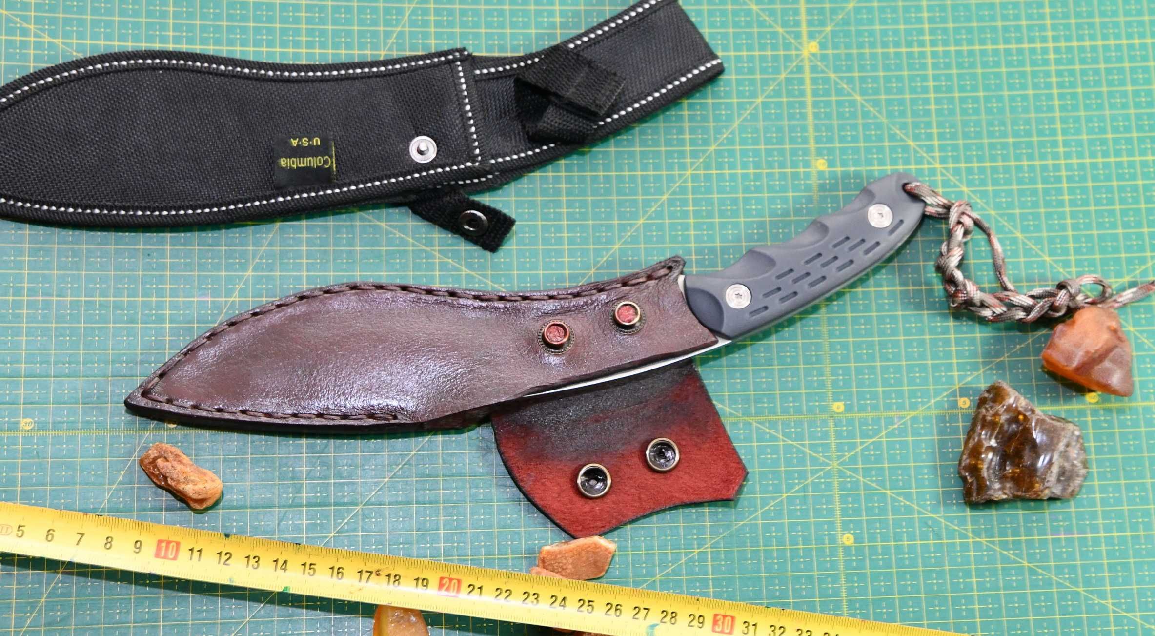 Kukri TG1,nóż SABER K-701 POKROWIEC SKÓRA naturalna