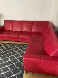 KLER narożnik z funkcją spania sofa kanapa wypoczynek fotel skóra natu