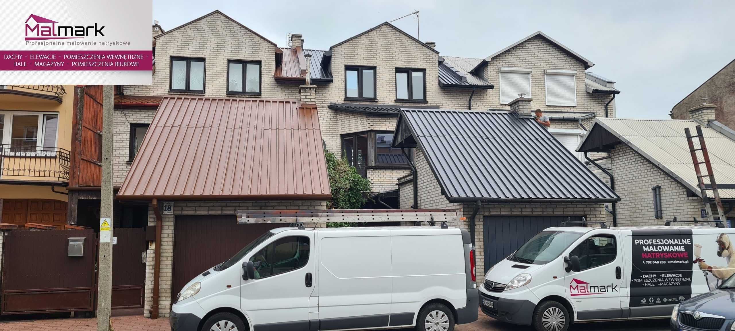 Malowanie dachu dachów natryskowe malmark.pl/galeria