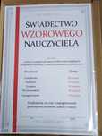 Świadectwo dla nauczyciela 2 sztuki