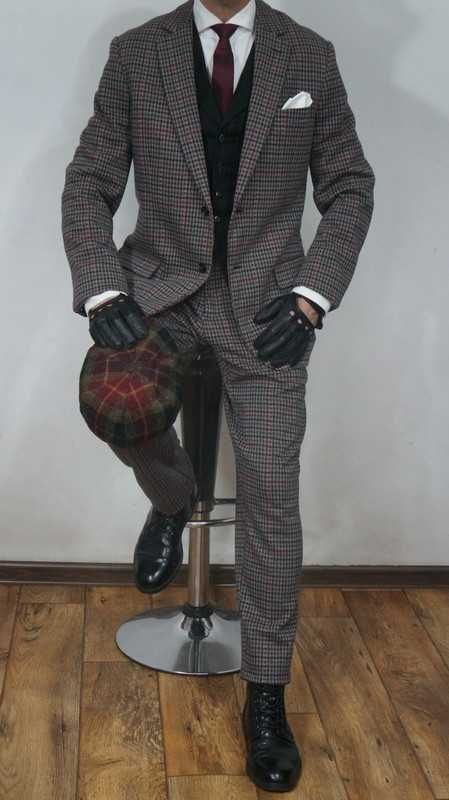 Garnitur Scotch & Soda Rozmiar XXL Regular Fit Wielobarwny Krata