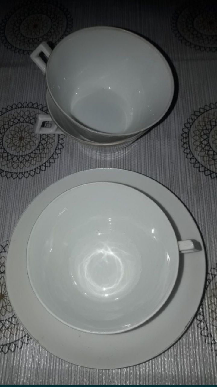 Чашка с блюдцем фарфор Кузнецов