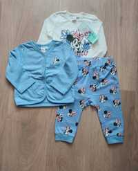 3 pak zestaw komplet body spodenki bluza Disney Myszka Minnie 74