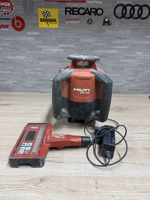 Ротаційний лазерний рівень Hilti PR 35 + приймач PRA 80 + пульт PRA 35