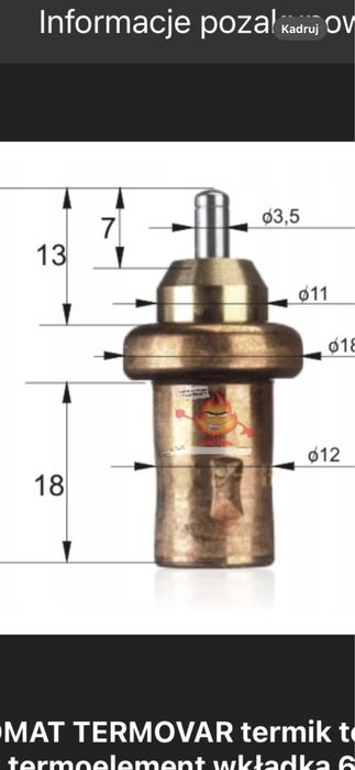 Laddomat termik termostat czujnik  wkładka atmos 80s