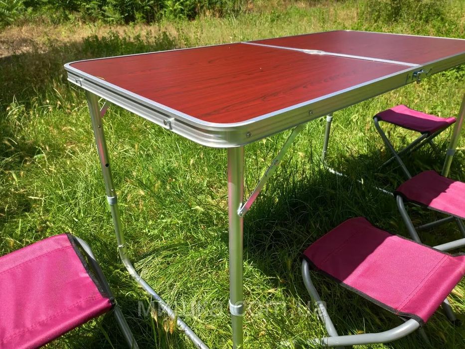 Стол алюминиевый туристический раскладной для пикника + 4 стула