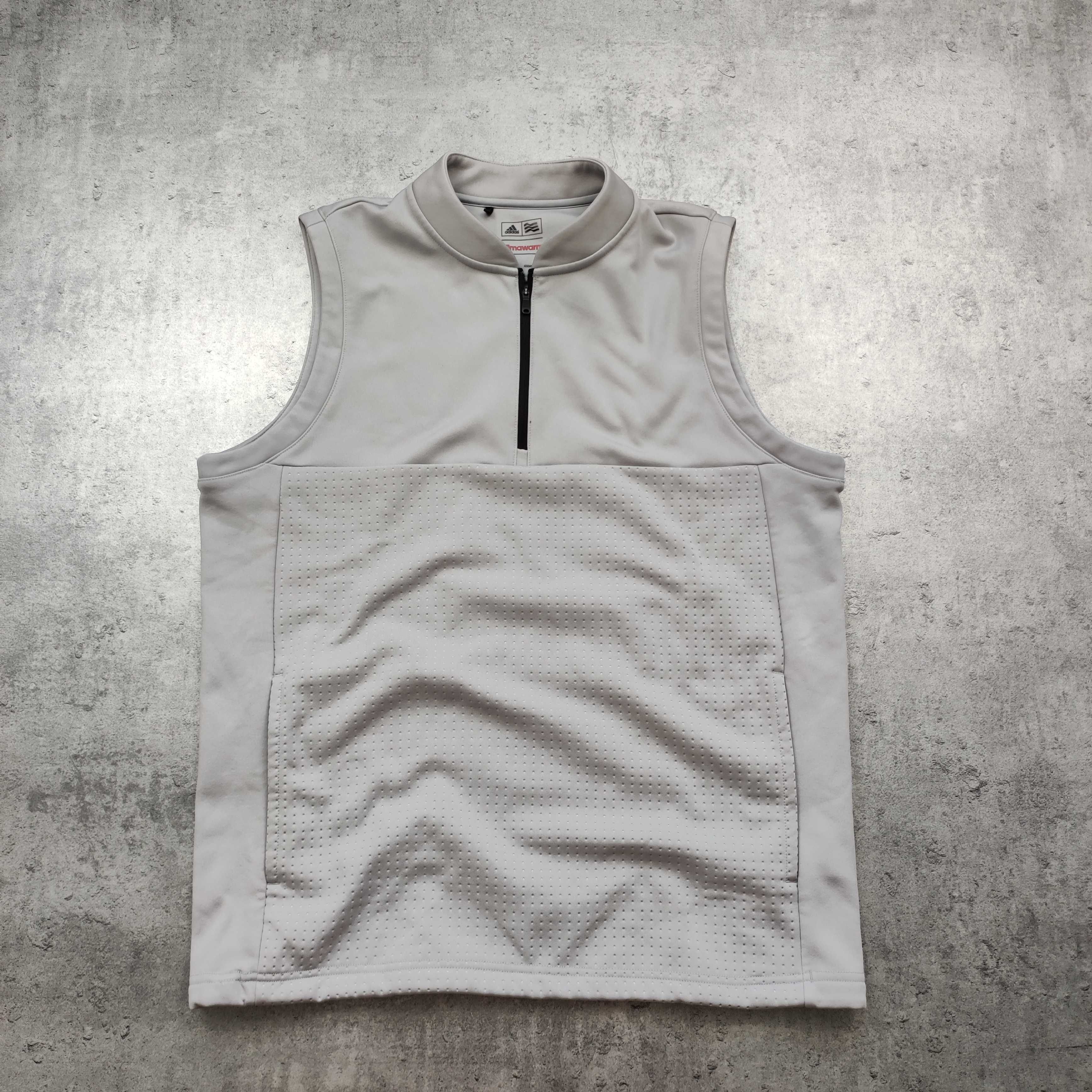 MĘSKA Kamizelka Bluza PREMIUM Szara ClimaHeat Suwak Adidas Thermal